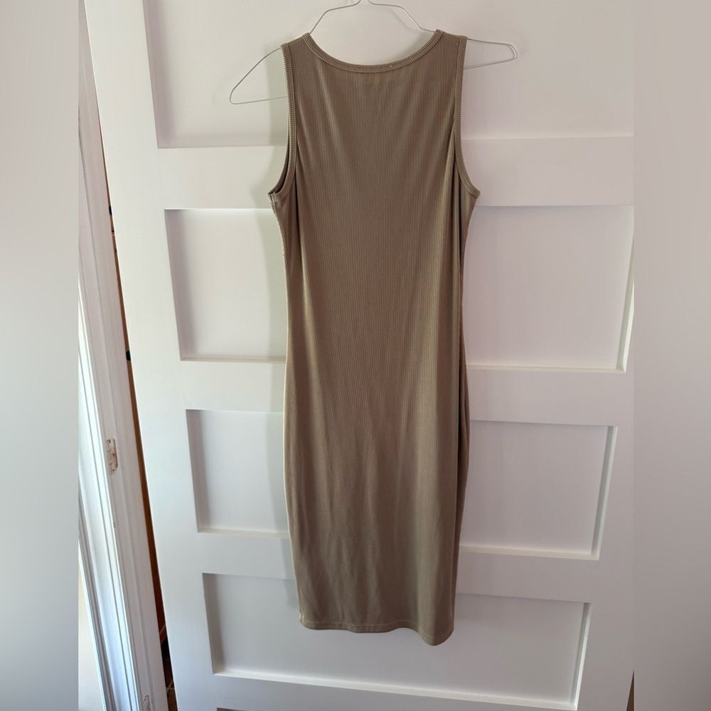Sleeveless Tan Dress
